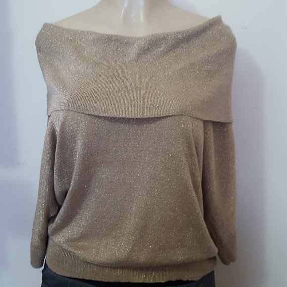 Michael Kors Tops - Michael Kors Womens  gold sparkly blouse size L